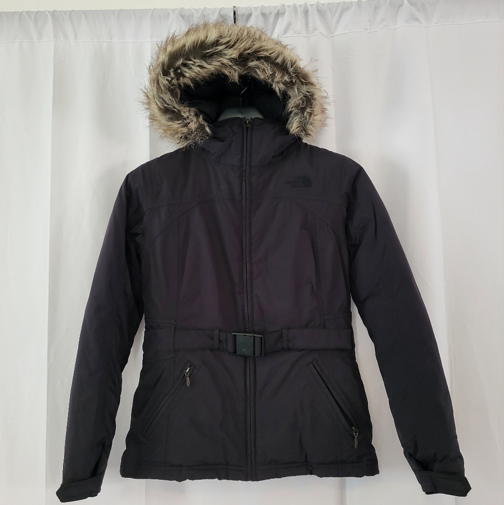 The North Face Wms Belted Hooded Down Jacket S/P TNF Black